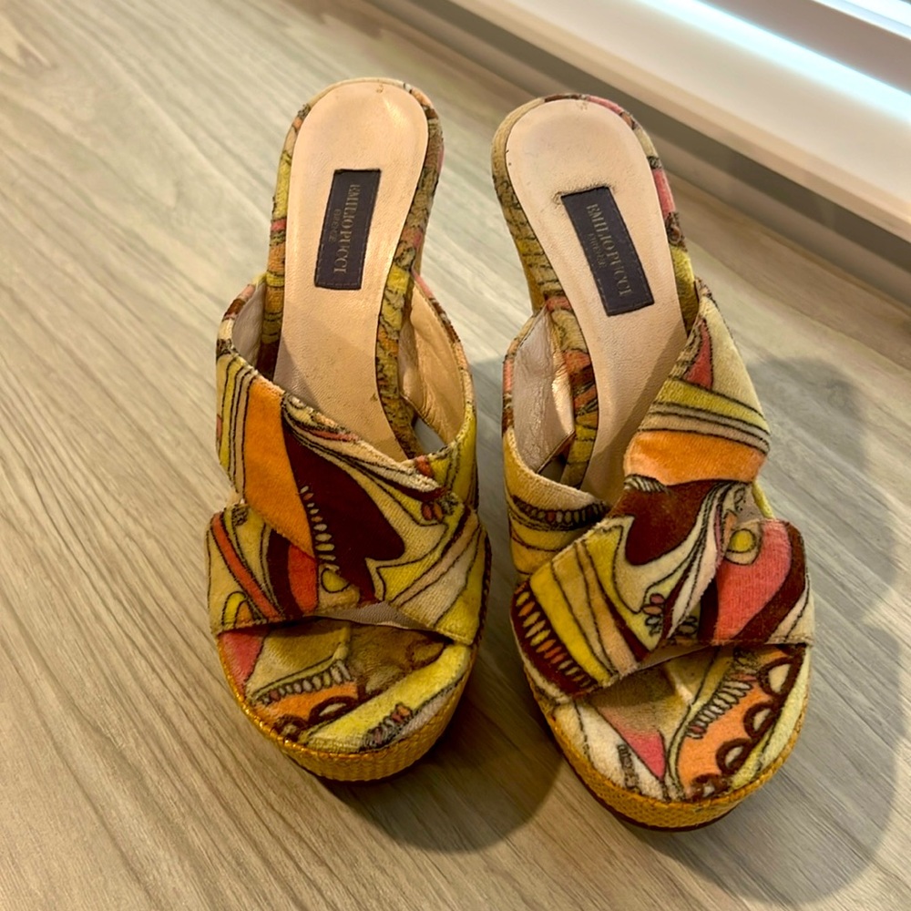 Authentic Pucci Terry Wedge Slides - image 1